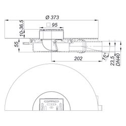 Dallmer DallDrain Pure Plan OM Bodenablauf 100x100mm, DN 40, mit Kugelgelenk, ABS/PP/Ed... DALLMER-517586 4001636517586 (Abb. 1)