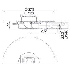 Dallmer DallDrain Pure Plan OM Bodenablauf 120x120mm, DN 40, mit Kugelgelenk, ABS/PP/Ed... DALLMER-517609 4001636517609 (Abb. 1)