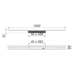 Dallmer CeraFloor Pure Duschrinne 1000mm, Edelstahl, 538215... DALLMER-538215 4001636538215 (Abb. 1)