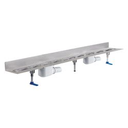 Dallmer CeraLine W Duo Duschrinne 1500mm, DN 50, mit Kugelgelenk, PP/Edelstahl, 524119... DALLMER-524119 4001636524119 (Abb. 1)
