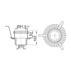 Dallmer Brandschutz-Rohbauelement 3 DN 50... DALLMER-515032 4001636515032 (Abb. 1)