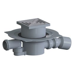 Dallmer Bodenablauf 55 KE, 150x150mm, DN 50/70, mit Doppelkugelgelenk, PP/Edelstahl, 55... DALLMER-551252 4001636551252 (Abb. 1)