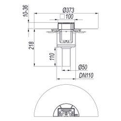 Dallmer DallDrain Select senkrecht OM Bodenablauf 100x100mm, DN 50, ABS/PP/Edelstahl, 5... DALLMER-517647 4001636517647 (Abb. 1)