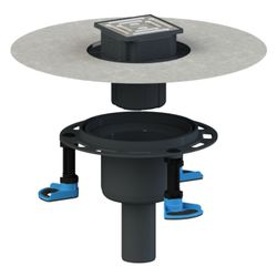Dallmer DallDrain Pure senkrecht Bodenablauf 100x100mm, DN 50/100, ABS/PP/Edelstahl, 51... DALLMER-517128 4001636517128 (Abb. 1)