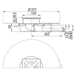 Dallmer DallDrain Select Plan OM Bodenablauf 120x120mm, DN 40, mit Kugelgelenk, ABS/PP/... DALLMER-517616 4001636517616 (Abb. 1)