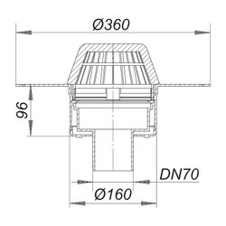 Dallmer Dachablauf 62 PVC, DN 70... DALLMER-623041 4001636623041 (Abb. 1)