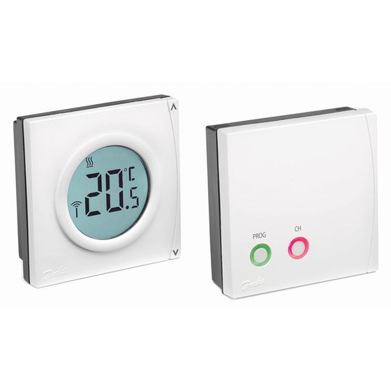 Danfoss Funk-Raumthermostat RET 2000B-RF 2x1,5V, LCD, 5-30/16-36C, m. RX1-S Empf.