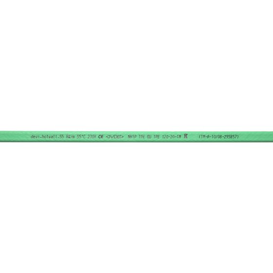 Danfoss Heizband EChotwatt-55, grün Schutzgeflecht (Schutzklasse I), 55C