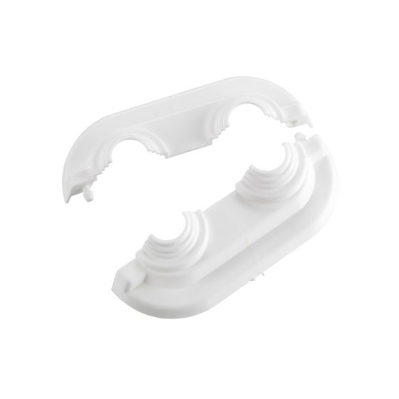 Danfoss Doppelrosette, PVC weiß, für Rohrd, 12-24mm, Abst, 50mm, 5 Stück