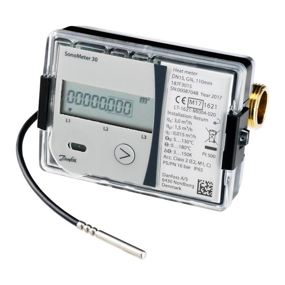 Danfoss Wärmezähler SonoMeter 30 QP25 DN65 RL PN25 230V Mbus Pu IP65 MWh