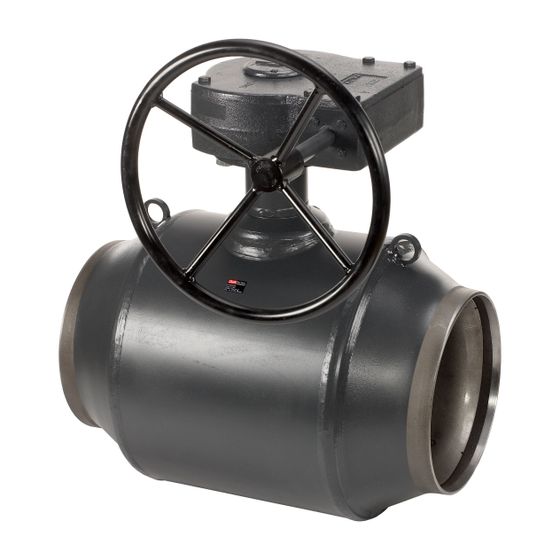 Danfoss Kugelhahn JIP-WW 225.12 G, DN 300, Kvs 24.000m3/h, PN 25, Anschweißende beidseitig, Handrad, 065N1166