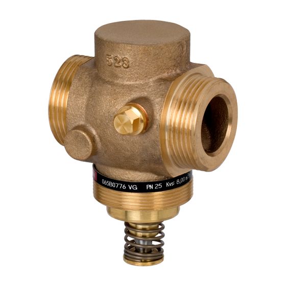 Danfoss Durchgangsventil VG, DN 15, Kvs 4,0m3/h, PN 25, Außengewinde, Rotguss RG-5, 065B0774