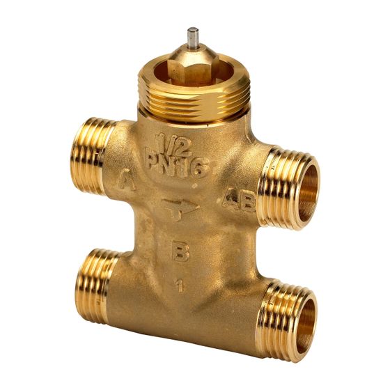 Danfoss 4-Wege-Ventil VZL 4, DN 15, Kvs 0,63m3/h, 065Z2092