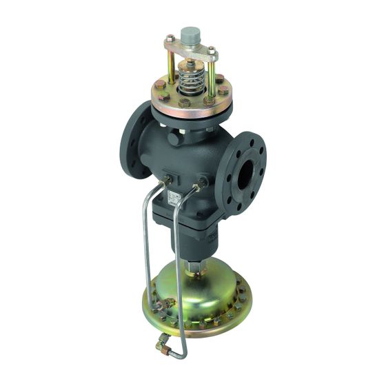 Danfoss Volumenstromregler AFQM6 mit integriertem Stellventil, DN 50, Kvs 32m3/h, PN 25, mit Flansch, Sphäroguss GGG-40.3
