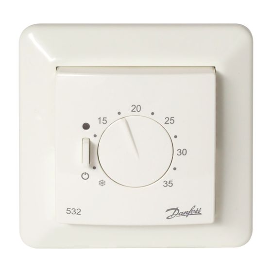 Danfoss elektronisches Thermostat ECtemp 532 230V, 5-35 Grad C mit Raum-/Leitungsfühler
