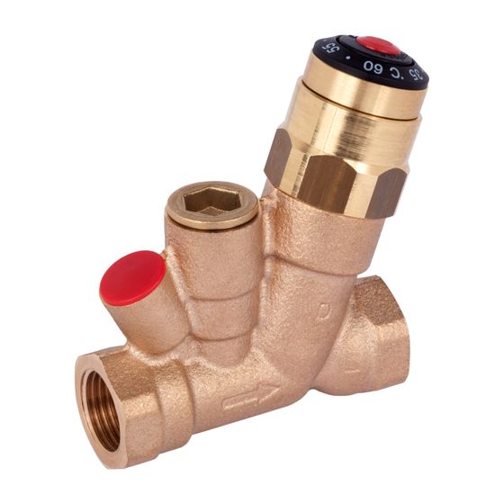 Danfoss Thermostatisches Zirkulationsventil MTCV Grundversion, DN 15, Innengewinde Rp 1/2