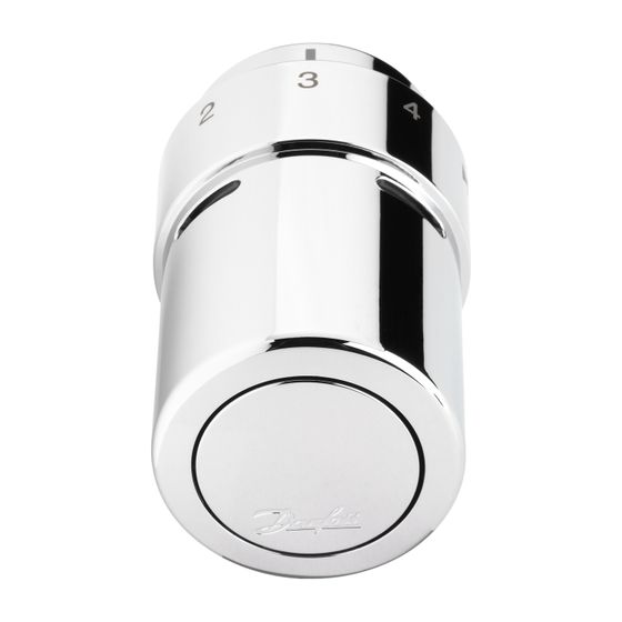 Danfoss Design-Fühlerelement RTX Rücklauftemperaturbegrenzer, Chrom, 013G6190