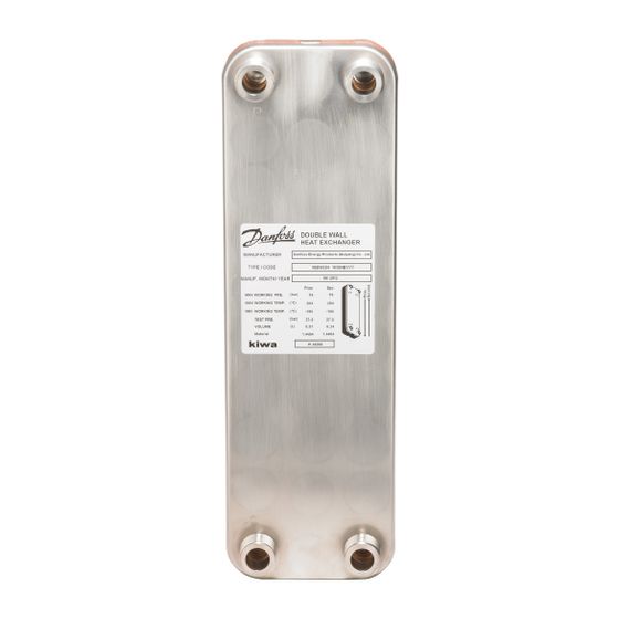 Danfoss Microchannel-Wärmeübertrager XBDW22H-1, 10 Platten, G 3/4
