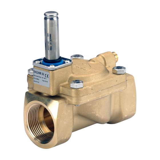 Danfoss Magnetventil, EV220B, Kv 18,00m3/h, normal geschlossen (NC), G 1 1/4", NBR-Dichtung