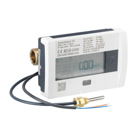 Danfoss Wärmezähler SonoSafe 10, qp 2,5m3/h, DN 20 für RL, PN 16, 230V, IP54, M-Bus, Einheit kWh, 014U0367
