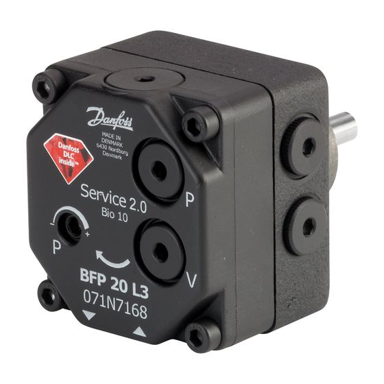 Danfoss Ölbrennerpumpe BFP 20 R3 1-stufig, Drehrichtung rechts, 24l/h, 071N7169
