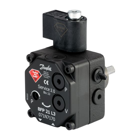 Danfoss Ölbrennerpumpe BFP 21 R5, mit Magnetventil, Drehrichtung rechts, 40l/h, 071N7173