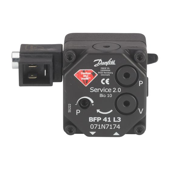 Danfoss Ölbrennerpumpe BFP 41 L3, mit Magnetventil, Drehrichtung links, 24l/h, 071N7174