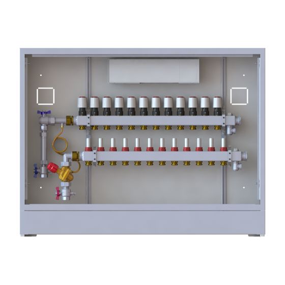 Danfoss Verteilerstation UnoFloor Comfort 12L, 12 Heizkreise, links, mit AB-PM-Set, 230V, 088X3212