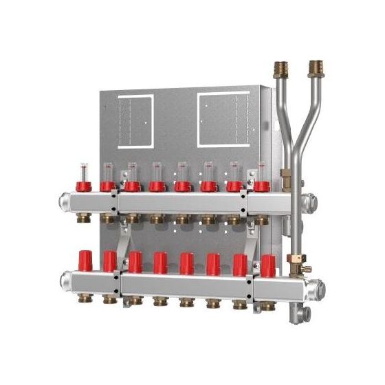 Danfoss FBH-Verteiler SG-8 8 Kreise, mit Durchflussanzeige