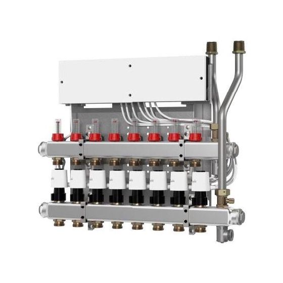 Danfoss FBH-Verteiler SGC-6 6 Kreise, Icon230V, TWA, mit Durchflussanzeige