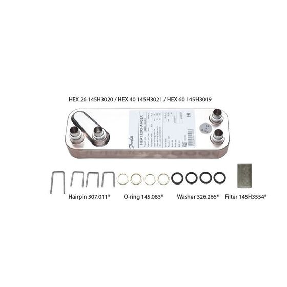 Danfoss Service Kit, HEX 26-Platten Wärmetauscher für EvoFlat