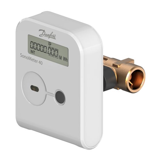 Danfoss Wärmezähler SonoMeter 40, qp 1,5m3/h, DN 15 für RL, PN 25, Batterie, Pulse, IP65, M-Bus, Einheit kWh, 187F2002