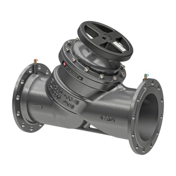 Danfoss Strangregulier- und Messventil MSV-F2, DN 300, mit Messnippel, PN 16, Flansch, Kvs 1.662m3/h