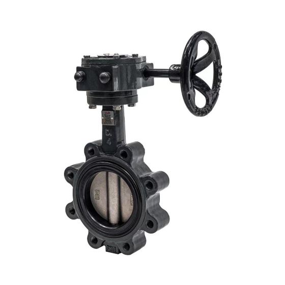 Danfoss Hand-Absperrklappe VFH2-LG, DN 125, PN 16, Kvs 874m3/h, Endflansch, Schneckenradgetriebe, Gusseisen/Edelstahl
