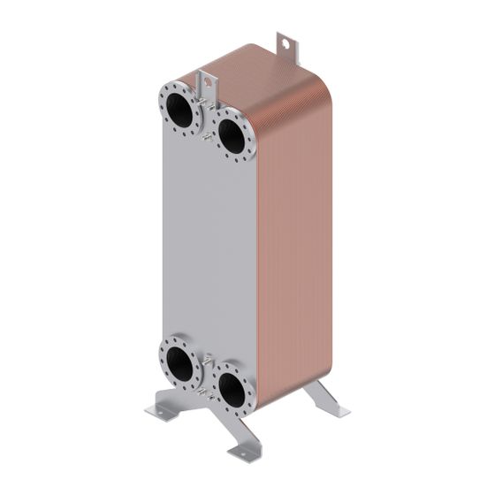 Danfoss Plattenwärmeübertrager XB71H-1, 100 Platten, DN 100, 25 bar, kupfergelötet, 079G1010