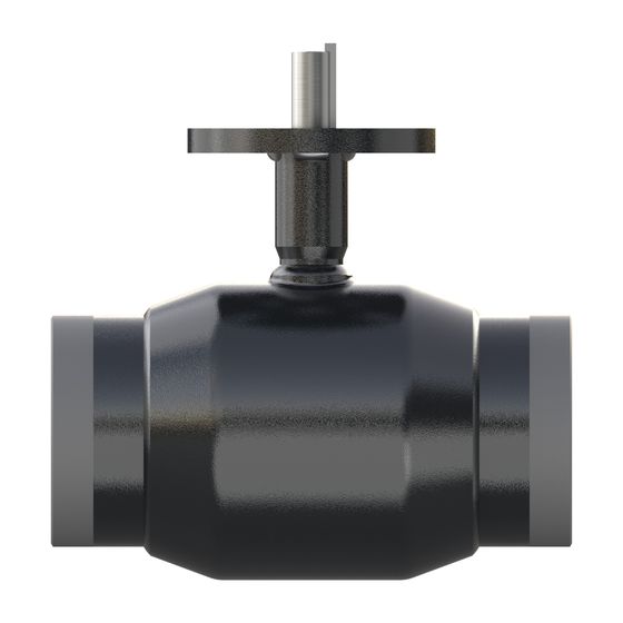Danfoss Kugelhahn JIP-WW 125.12 A, DN 65, Kvs 200m3/h, PN 25, Anschweißende beidseitig, ISO-Flansch ohne Handrad, 065N3636