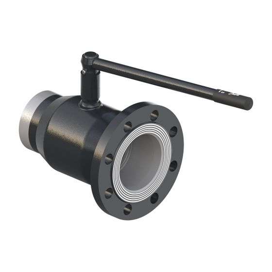 Danfoss Kugelhahn JIP-FW 125.14, DN 150, Kvs 1.900m3/h, PN 25, Anschweißende und Flansch, 065N3664