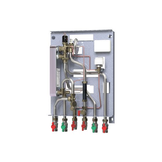 Danfoss Wohnungsstation EvoFlat Reno 2.0 Typ 2, 45-49kW, 16,1-17,5l/min, VL 65 Grad C, Kupfer, 145B4208