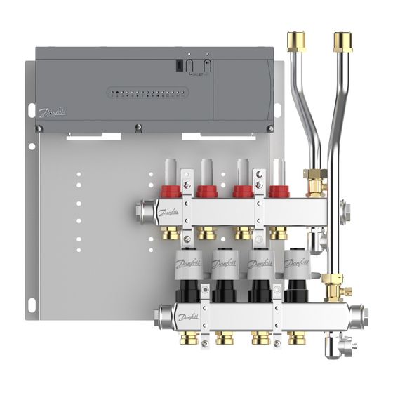 Danfoss Fußbodenheizungsverteiler SGCi Edelstahl, 4 Heizkreise, 230V, 145H1944
