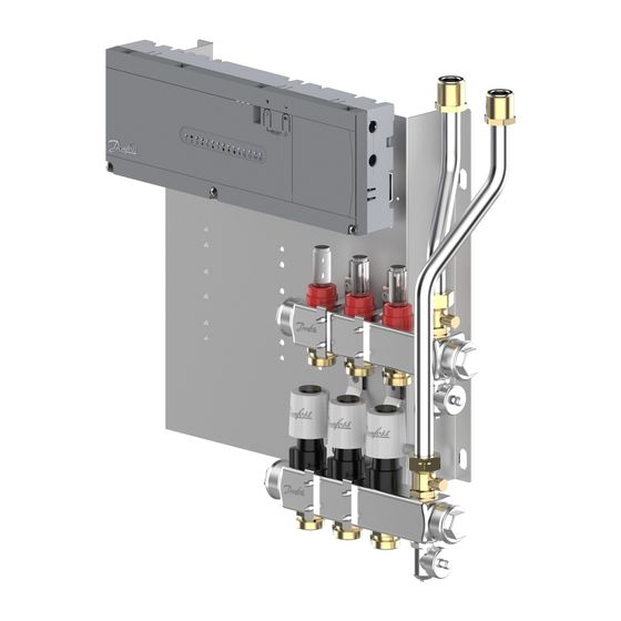 Danfoss Heizkreisverteiler SGCi, mit 3 Heizkreisen und Hauptregler Icon2 230V, für Wohnungsstation EvoFlat, Edelstahl, 145H1943