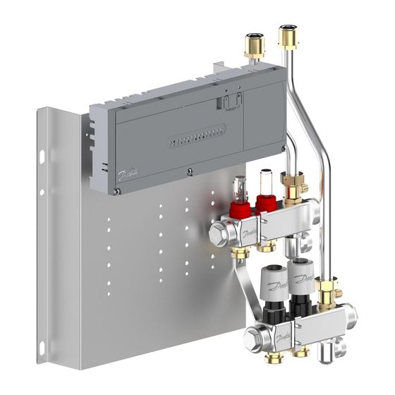 Danfoss Heizkreisverteiler SGCi, mit 2 Heizkreisen und Hauptregler Icon2 230V, für Wohnungsstation EvoFlat, Edelstahl, 145H1942