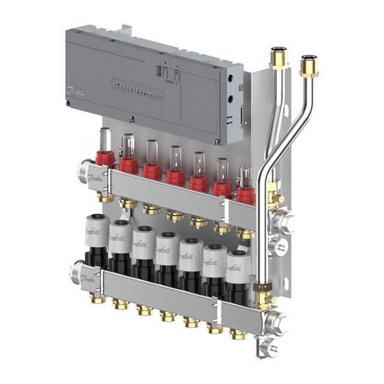 Danfoss Heizkreisverteiler SGCi, mit 7 Heizkreisen und Hauptregler Icon2 230V, für Wohnungsstation EvoFlat, Edelstahl, 145H1947