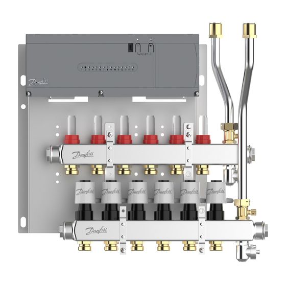 Danfoss Heizkreisverteiler SGCi, mit 6 Heizkreisen und Hauptregler Icon2 230V, für Wohnungsstation EvoFlat, Edelstahl, 145H1946