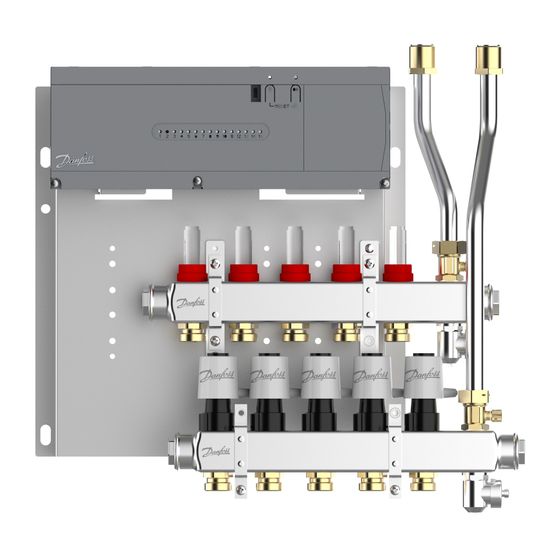 Danfoss Heizkreisverteiler SGCi, mit 5 Heizkreisen und Hauptregler Icon2 230V, für Wohnungsstation EvoFlat, Edelstahl, 145H1945