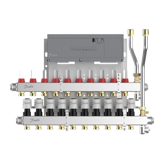 Danfoss Heizkreisverteiler SGCi, mit 10 Heizkreisen und Hauptregler Icon2 230V, für Wohnungsst. EvoFlat, Edelstahl, 145H1950