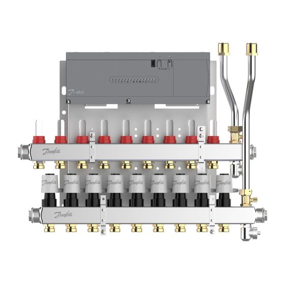 Danfoss Heizkreisverteiler SGCi, mit 9 Heizkreisen und Hauptregler Icon2 230V, für Wohnungsstation EvoFlat, Edelstahl, 145H1949