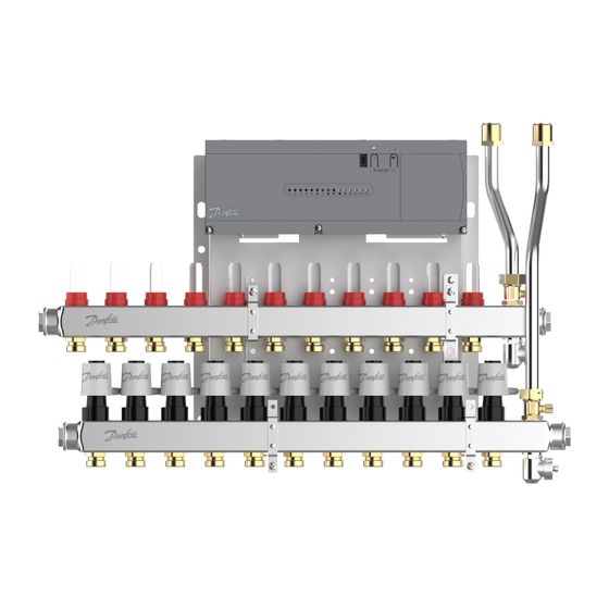 Danfoss Heizkreisverteiler SGCi, mit 11 Heizkreisen und Hauptregler Icon2 230V, für Wohnungsst. EvoFlat, Edelstahl, 145H1951