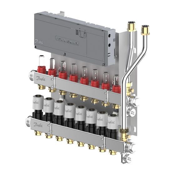 Danfoss Heizkreisverteiler SGCi, mit 8 Heizkreisen und Hauptregler Icon2 230V, für Wohnungsstation EvoFlat, Edelstahl, 145H1948