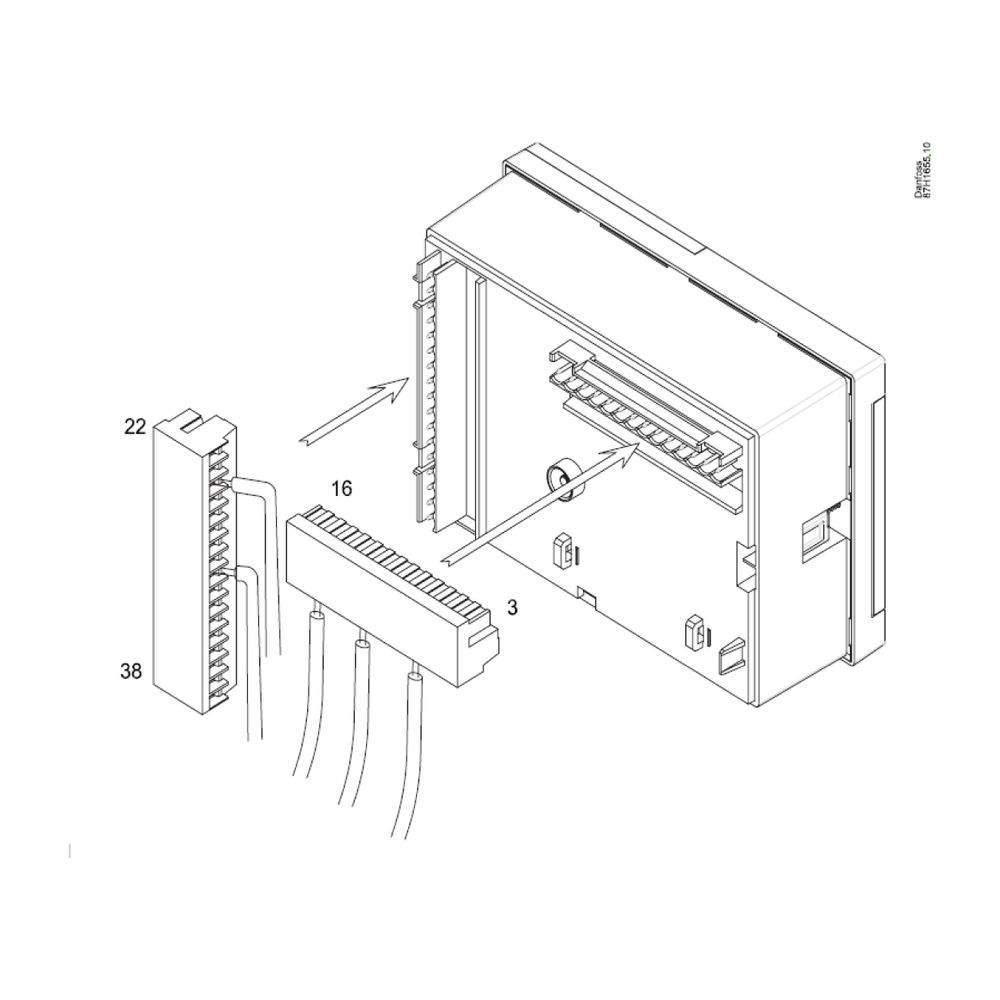Danfoss Einbausatz für Tafelmontage, für ECL Comfort 296, 087H3242... DANFOSS-087H3242 5702428935043 (Abb. 4)