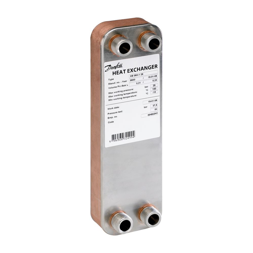 Danfoss Plattenwärmeübertrager MicroPlate XB 06H-1, 26 Platten, G 3/4" AG x 20mm, PN ... DANFOSS-004B2041 5706560364471 (Abb. 3)
